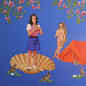 La Vénus à la fourrure de lapin, acrylique sur toile, 150x150, septembre 2016