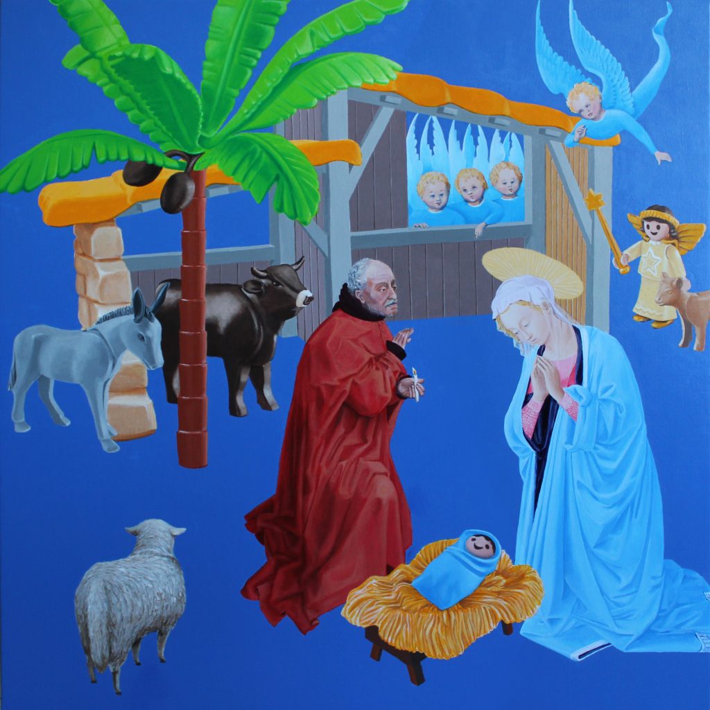 L'enfant Roi, acrylique sur toile, 100x100, janvier 2018