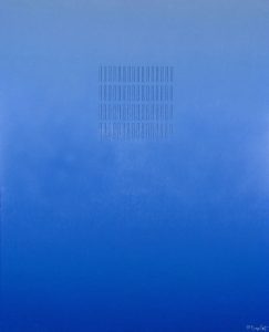 Classement vertical de petits objets célestes, huile sur toile, 81x100, février 1996